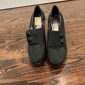 Impo Black Women's Mules with Button Detail